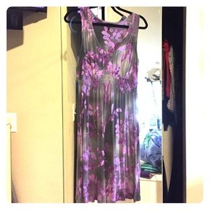 Gray and purple sundress