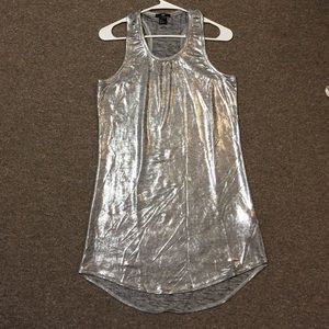 NWOT Metallic tank dress
