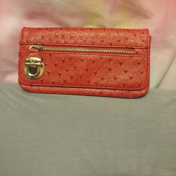 Steve Madden Red & Gold Wallet