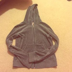 Juicy Couture Grey Zip up. Size medium