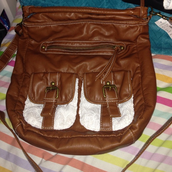 Brown cross body bag