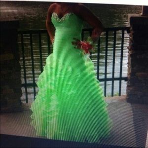 Lime green prom dress