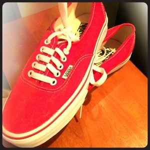 Red vans. Never worn. Cute!