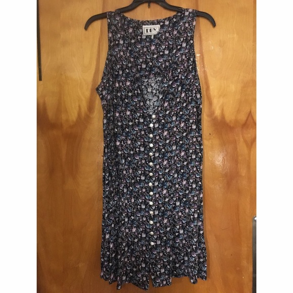 Vintage Floral Button Down Dress
