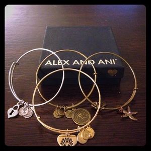 Alex & Ani charm bracelets (set of 4)
