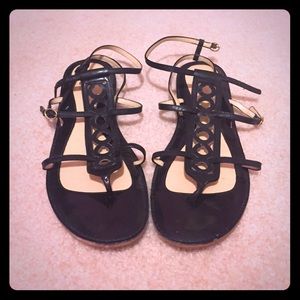 Coach gladiator black sandals! Size 9