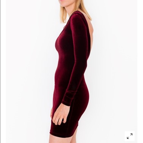 NWT American apparel velvet bodycon mini dress SML