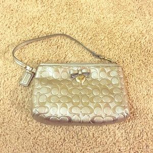 Silver coach wristlet!