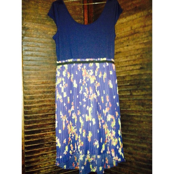 NAVY BLUE LOW HIGH DRESS