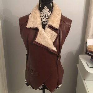 Faux Leather Vest Sz XL