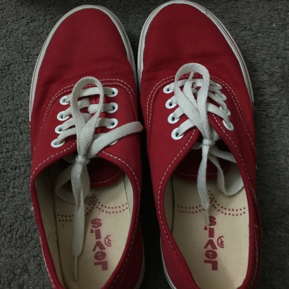Levis red sneakers