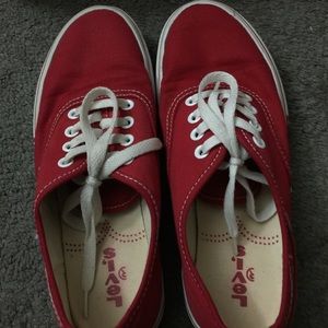 Levis red sneakers