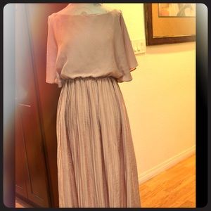 H&M blush pleated dress