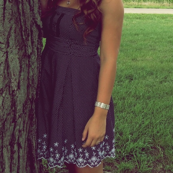 Navy Polka dot sundress - Picture 3 of 3