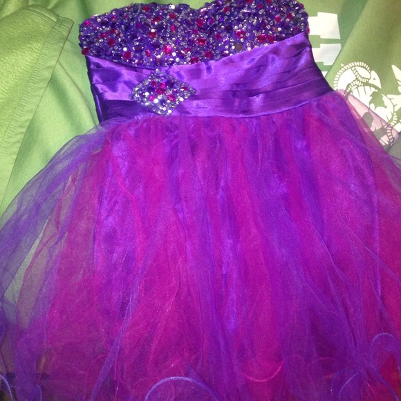 Pink and purple homecoming dress - Picture 2 of 4