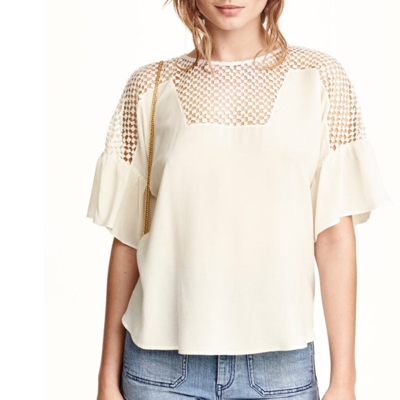H&M Tops - Brand new* Blouse with trumpet sleeves H&M Tops - Brand new* Blouse with trumpet sleeves