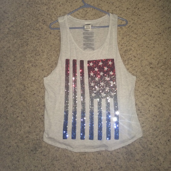 PINK American flag Tank