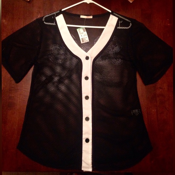 Papaya mesh babe baseball jersey