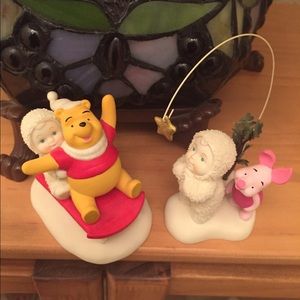 Disney Snowbabies Figurine Set of Two POOH/PIGLET