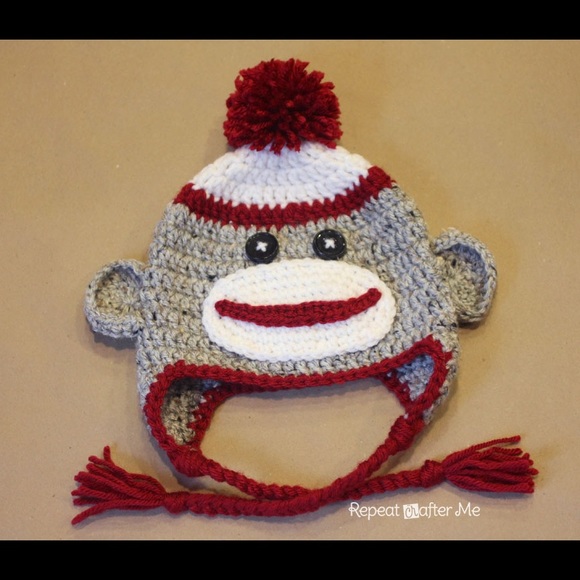 Sock monkey beanie