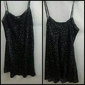 Morgan Taylor Black & White Star Lace Chemise