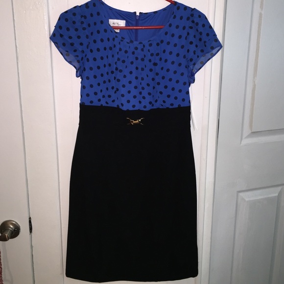 Blue/Black Dress with polkadots