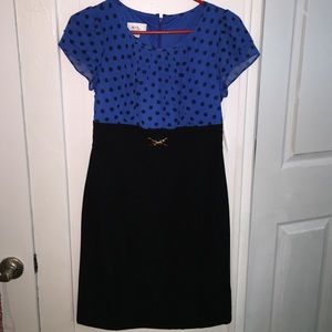 Blue/Black Dress with polkadots