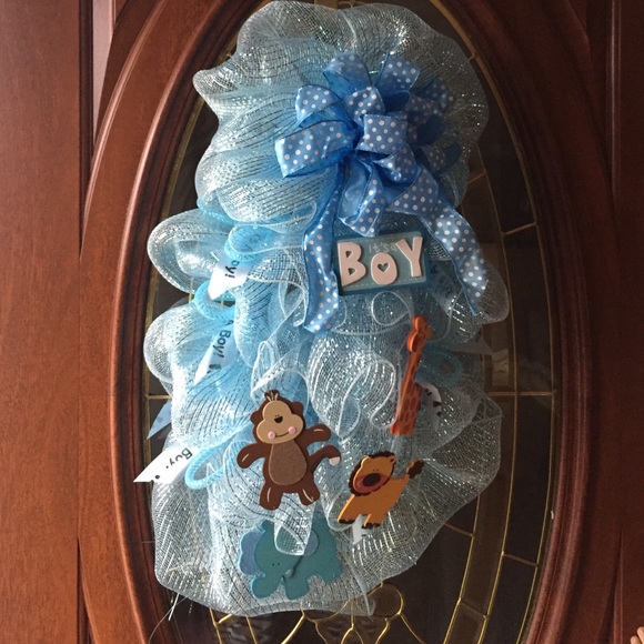 Baby Boy Door Wreath