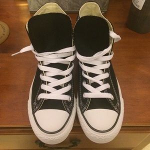 Brand new black high top converse