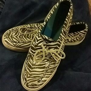Zebra sequin Sperry