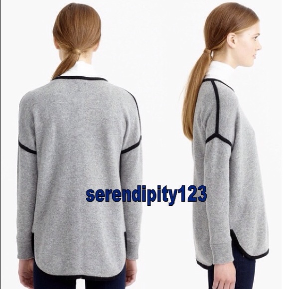 J. Crew LAMBSWOOL TIPPED SWEATER TUNIC  Small NWT - Picture 3 of 4