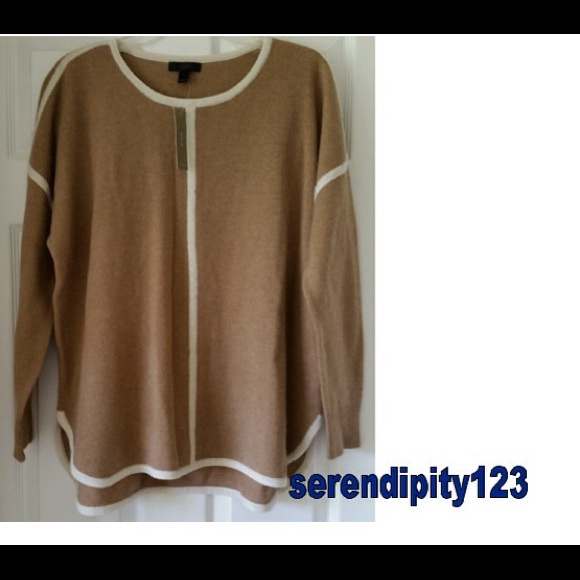 J. Crew LAMBSWOOL TIPPED SWEATER TUNIC  Small NWT - Picture 4 of 4