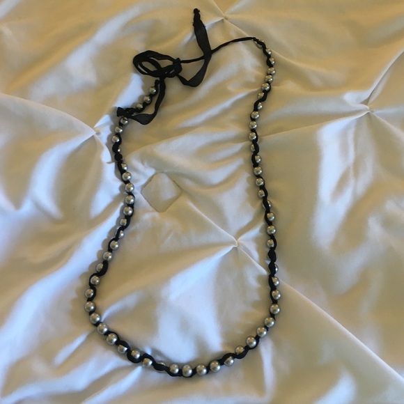 Gray pearl necklace
