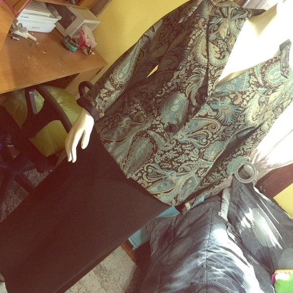 22/24 Lined Blazer multi color w/Brown Skirt knit