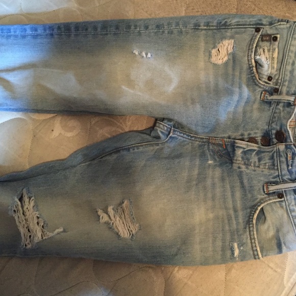 Skinny jeans light destructed wash