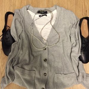 Forever 21 grey textured cardigan