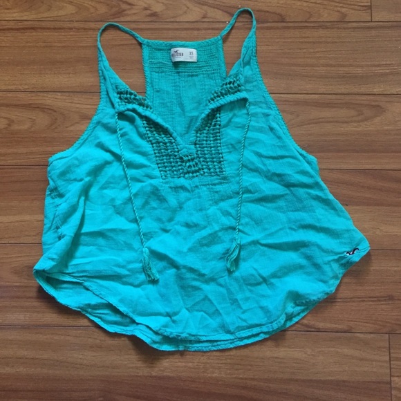Xsmall green/blue hollister tank