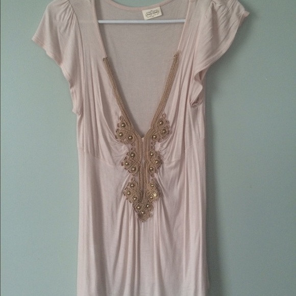 Beautiful pink and golden lace top