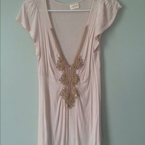 Beautiful pink and golden lace top