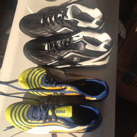 2 pair of size 10 1/2 men's soccer cleats