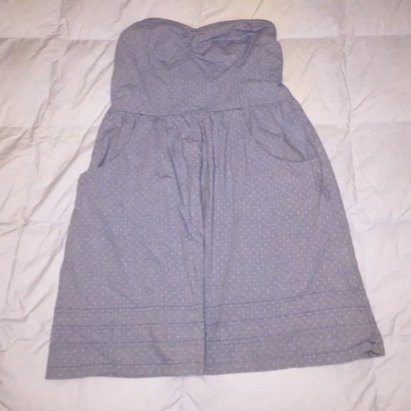 Denim strapless dress