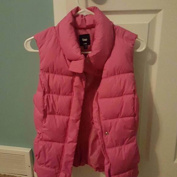 Pink puffer vest