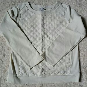 Express faux leather front sweatshirt