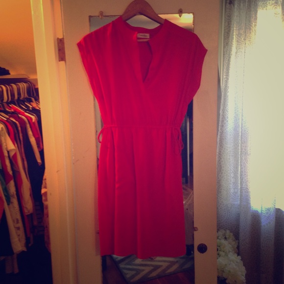 Great Coral Silk Dress!!