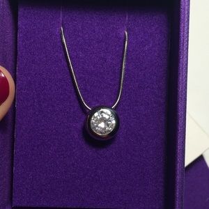 Kate sterling silver necklace with crystal stone