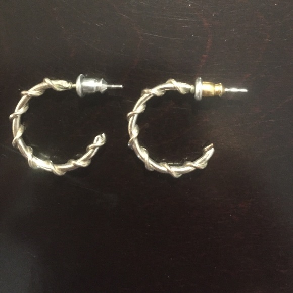 Silver hoop earrings
