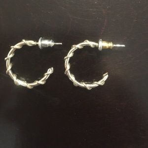 Silver hoop earrings