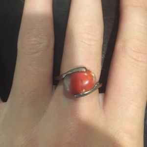 Red stone ring