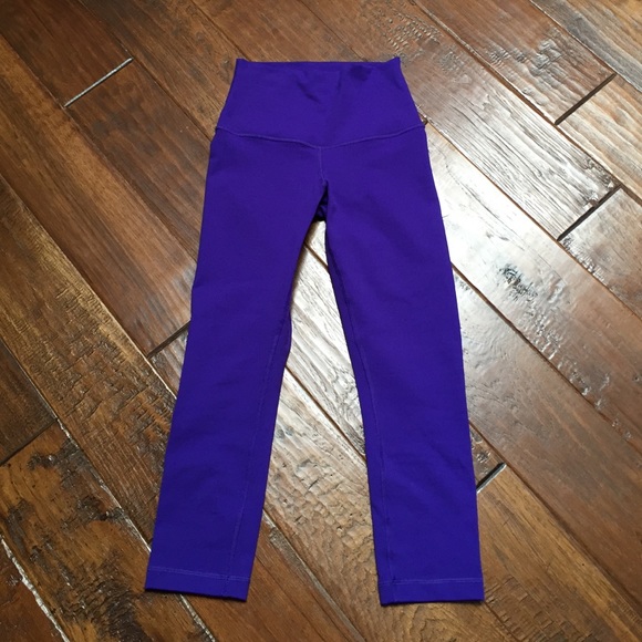 Lululemon wunder under purple crop*roll down