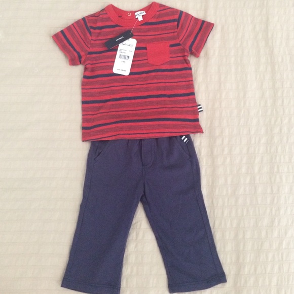 Splendid Baby Boy Sz 3-6 Month Tshirt and Pant Set